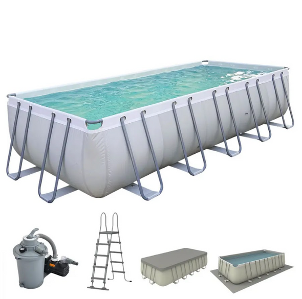 Jilong Avenli Frame Plus Rectangular Pool Set with Filter Pump & Ladder - 640×305×132cm | 12212-1EU
