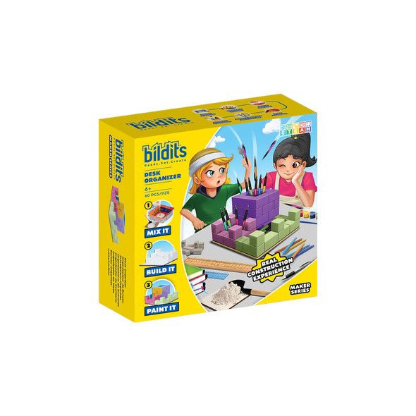 Bildits Desk Organizer DIY Construction Kit - 60 Pieces