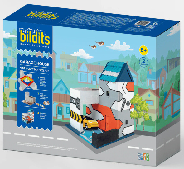 Bildits Garage House DIY Construction Kit - 138 Pieces