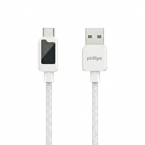 Philips USB-A to USB-C Cable 6A 1m - White | DLC5011AW/70