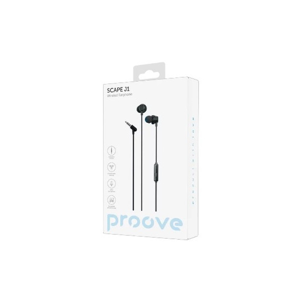 Proove Scape J1 3.5mm Earphones - Black | WESJ0000801