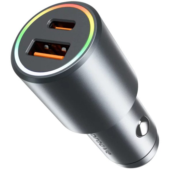 Proove Double Energy Plus 53W Car Charger USB + Type-C - Metal Gray | ACDE53110004