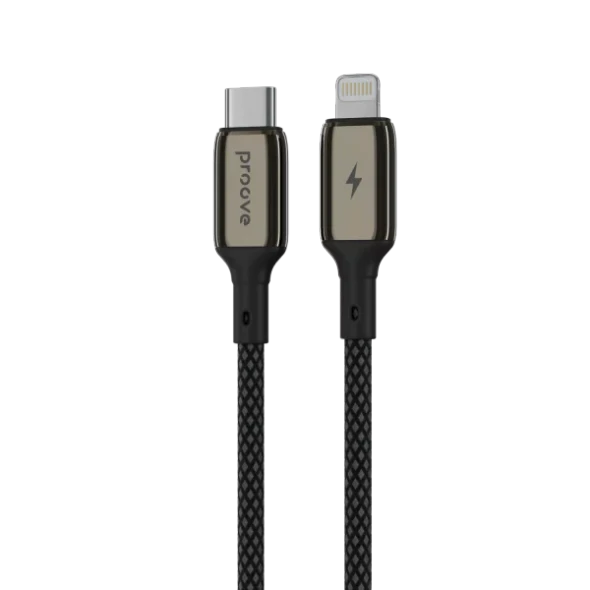 Proove Dense Metal Type-C to Lightning Cable 27W 1m - Black | CCDM27002101