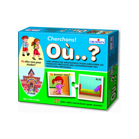 Creatives Cherchons Qu 12-piece French educational game 1096