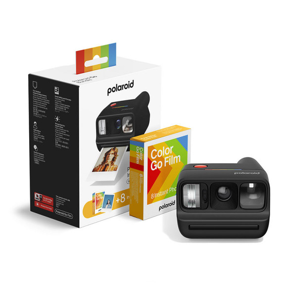 Polaroid Go Gen 3 Black + Color Film Bundle ( 8 Photos) | POLLSGOGEN3BUNDLEBLK