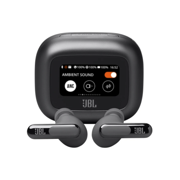 JBL Live Beam 3 black true wireless ANC earbuds with smart charging case