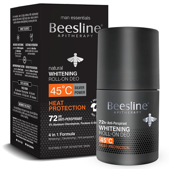 Beesline Men Whitening Roll-On Deo 45°C Heat Protection