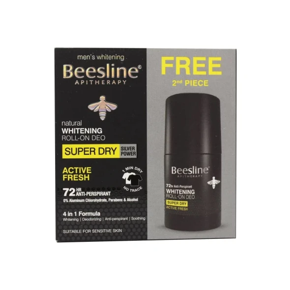 Beesline Coffret Whitening Roll-On Men Active Fresh 1+1