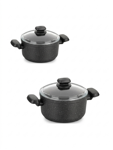 Korkmaz Set of 2 Ornella Casseroles 20 + 24 cm