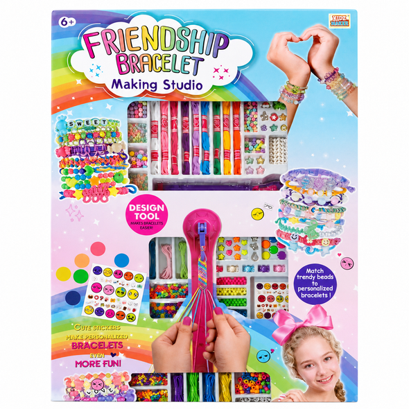 Kidz Corner Friendship Bracelet Making Studio Set 11702 for kids arts and crafts