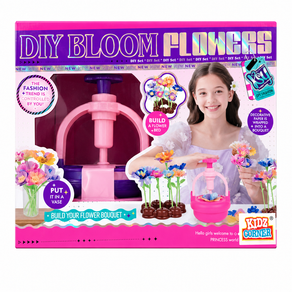 DIY Bloom Flowers Machine Playset with Accessories KSY1010 kids flower craft toy