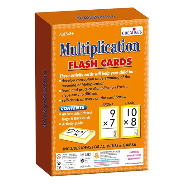 Creative Multiplication Flash Cards 24 Pieces 0283 educational math learning cards for kids