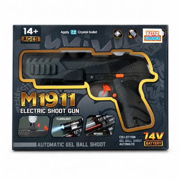 M1911 Electric Toy Gun with Flashlight T25D-1 action pretend play toy for kids