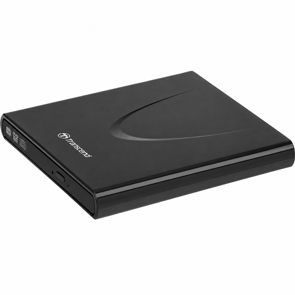 Transcend Portable DVD Writer Black TS8XDVDRW external USB slim optical drive