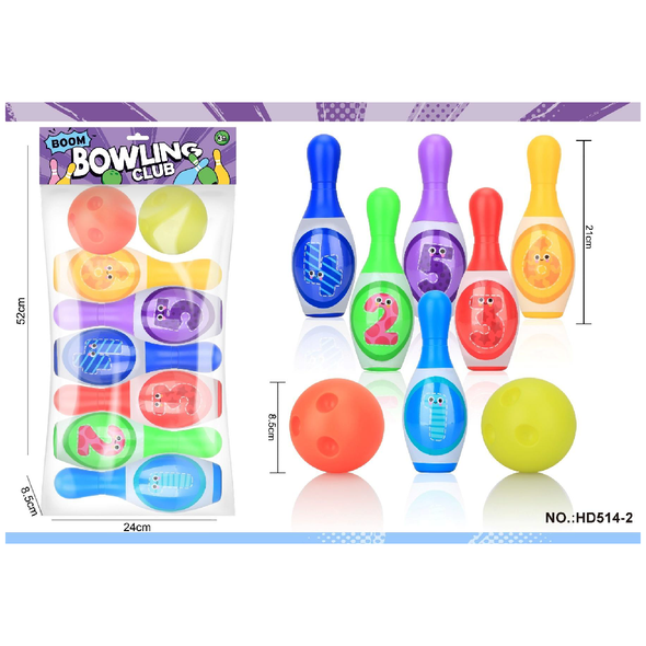 Bowling Set with 2 Balls HD514-2 sports toy for kids indoor and outdoor play