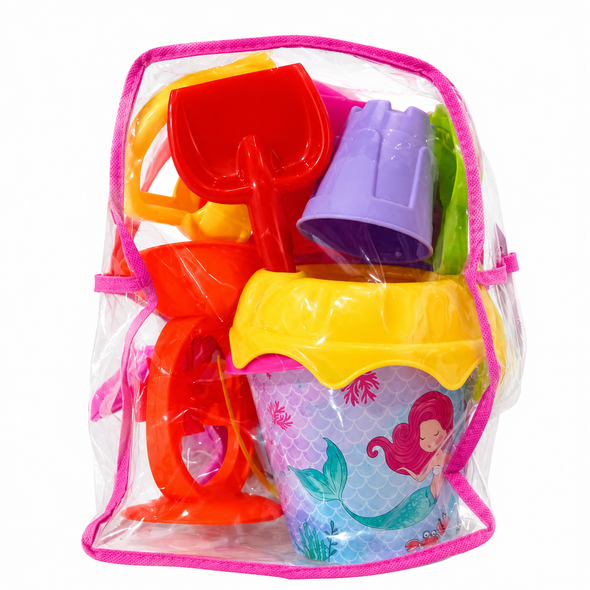 Beach Bucket Shovel Mold and Water Can 7pcs JJ057
