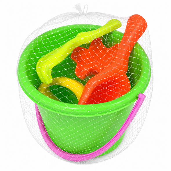 Beach Set with Bucket Molds and Water Can Green 614 GREEN