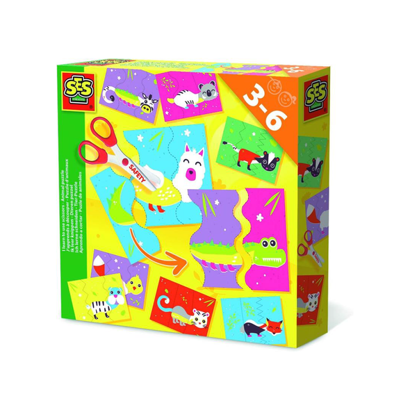 SES Creative Learn to Use Scissors Animal Puzzle 14647