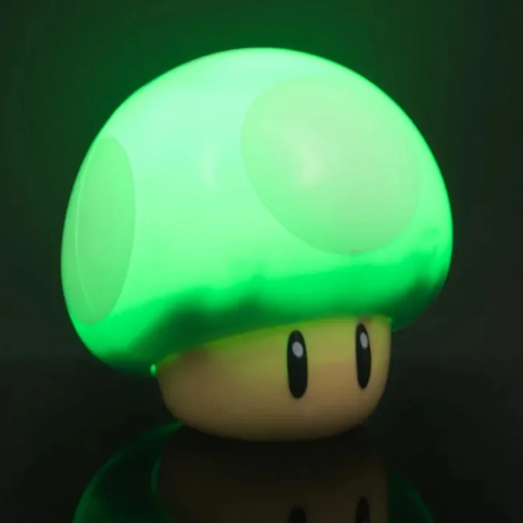 Super Mario Bros 1UP Mushroom Light with Sound Green MUSH-GR