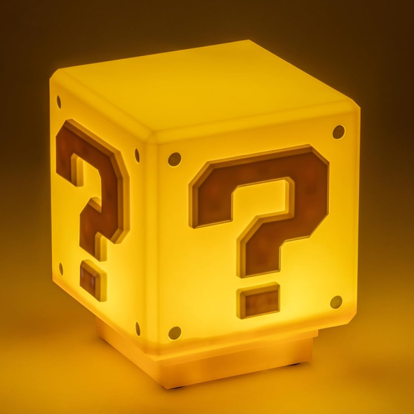 Super Mario Mini Question Block Light CUBE collectible gaming decor
