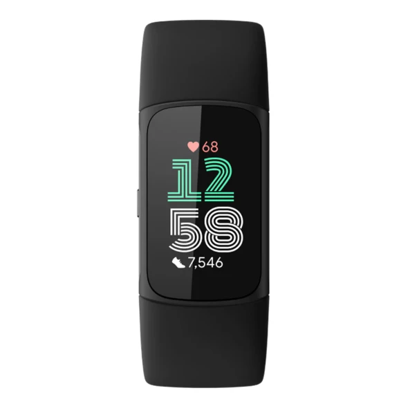 Fitbit Charge 6 - Premium Fitness Tracker - Obsidian/Black Aluminum