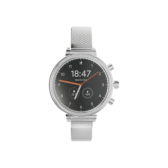 Heatz 1.28 inch super AMOLED smart watch - Silver | HW20