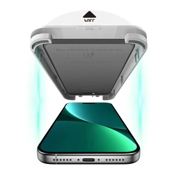 Green Lion Picasso 3D Privacy Glass with Alignment Tray for iPhone 17 Pro Max - Black Edge/Privacy | GNP3DGL17PMBK