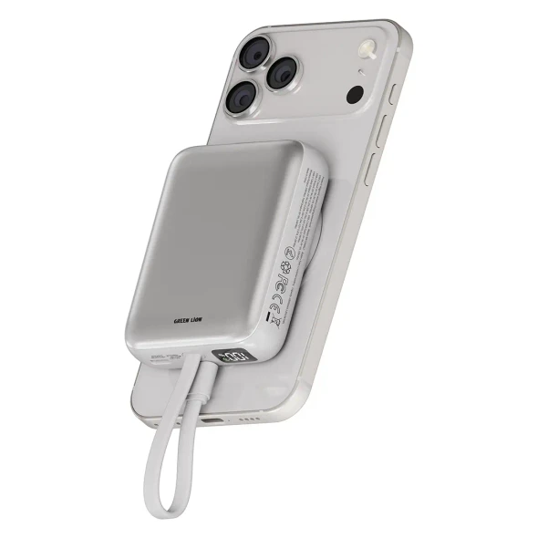 Green Lion Revon 10000mAh Power Bank - Silver | GNRVN10PBSL