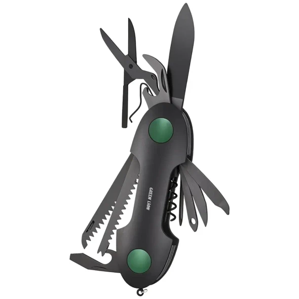 Green Lion 14-In-1 Multi Tool Key Chain Knife - Black | GN14N1MTOLBK