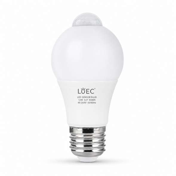 LOEC 12W E27 LED Sensor Bulb 6500K SL-10704