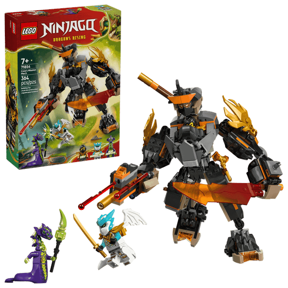 LEGO Cole's Mission Mech and Dragon Zane 71854 NINJAGO building set