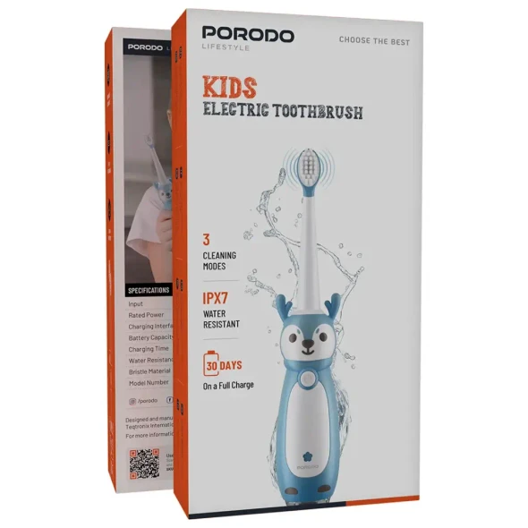 Porodo Lifestyle Kids Electric Toothbrush - Blue | PDLFSTK12BL