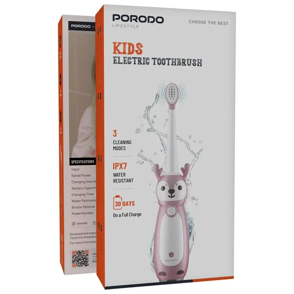Porodo Lifestyle Kids Electric Toothbrush - Pink | PDLFSTK12PK