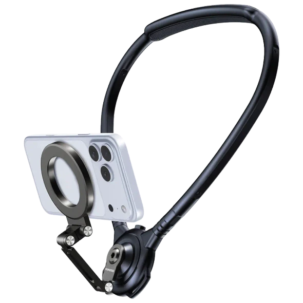Porodo Stance Neck-Mounted Phone Holder with Hands Free Chest Tripod - Black | PDG03JBK