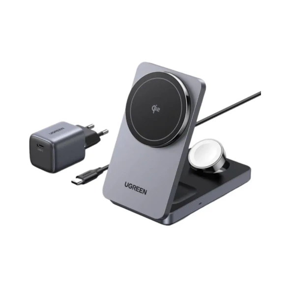 UGREEN MagFlow Qi2 3-in-1 MagSafe Wireless Charger