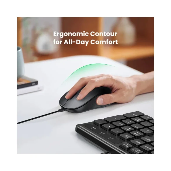 UGREEN MK331 Quality You Can Feel Premium Wired English/Arabic Keyboard & Mouse Combo | 65777