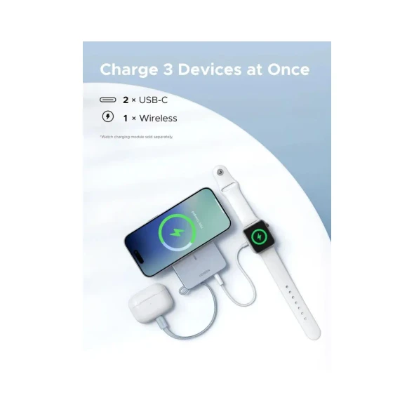 UGREEN PB773 MagFlow 10000mAh Wireless Power Bank Qi2 25W MagSafe-Compatible