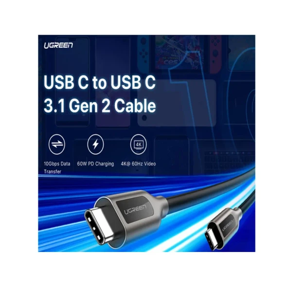 UGREEN 1m USB-C Male to USB-C Male 3.1 Gen 2 Cable