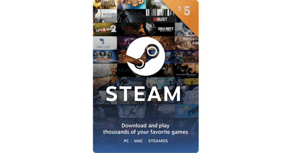 Steam Digital Gift Card $5