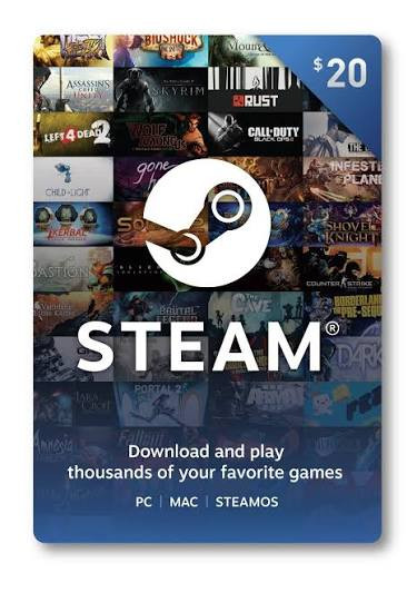 Steam Digital Gift Card $20