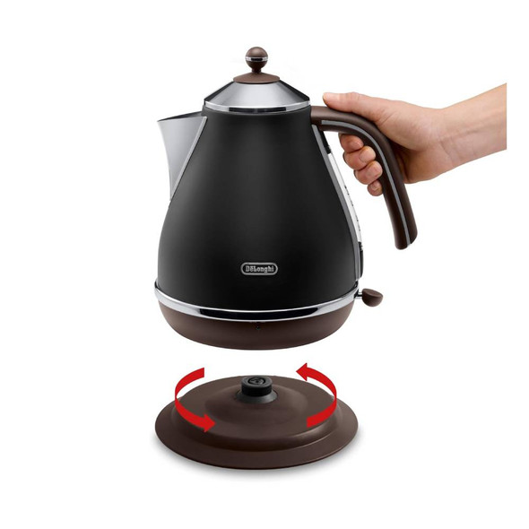 DeLonghi Icona Vintage Kettle 1.7L 2000W Black Velvet | KBOV2001BK