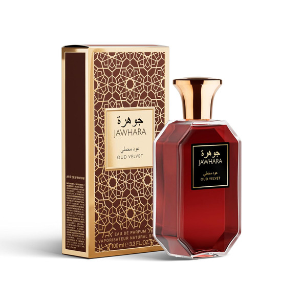 Jawhara Oud Velvet Eau de Parfum for Men 100ml 295344 Woody Ambery Oud Fragrance