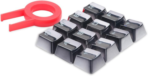 Redragon A103GR 12 Chrome Mechanical Keyboard Keycaps Grey with Key Puller