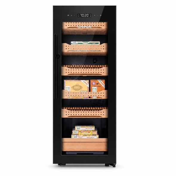 G3 Ferrari Compressor Cigar Humidor Cabinet with Fingerprint Lock 1500-Cigar Capacity | DSCH1500AH