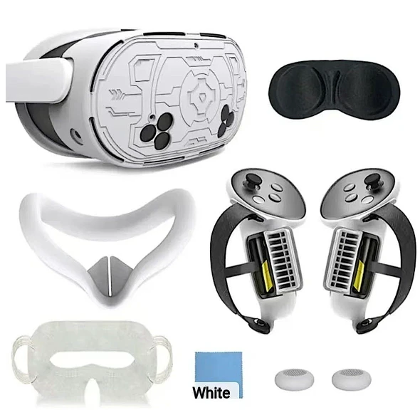 Silicone Protective Cover Kit 6 in 1 For Meta Quest 3S - White