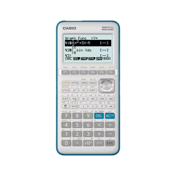 Casio GRAPH 35+E II Graphing Calculator White GRAPH35+EII-WA-ET with Python Programming