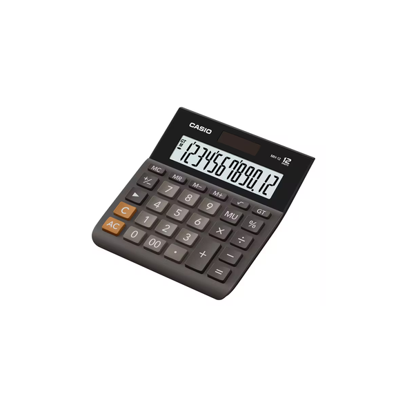 Casio MH-12-BK 12-Digit Desktop Calculator Black MH-12-BK-W-DP
