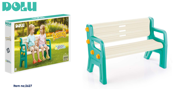 Dolu Kids Bench 2627 indoor outdoor cream turquoise plastic bench for children 36 months plus