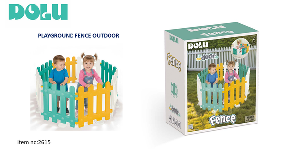 Dolu Playground Fence Outdoor 2615 colorful kids plastic playpen fence for indoor and outdoor use