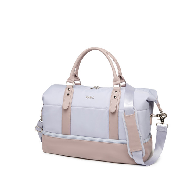 KINMAC KMC480 3-in-1 Travel Duffel Bag – Purple Water-Resistant Weekender with Laptop Sleeve & Shoe Compartment